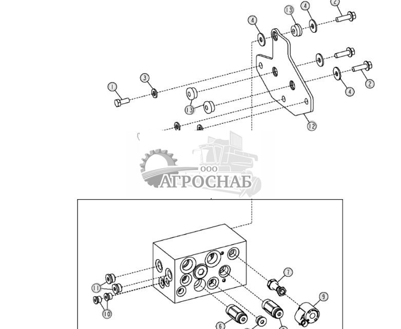 Main Hydraulic Manifold Valve, Without Secondary Steering, Standard Controls - ST3633 491.jpg